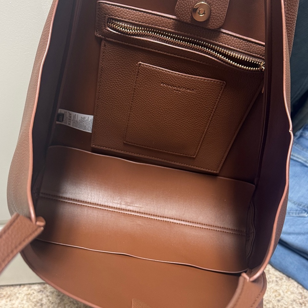 Banana Republic Brown Pebbled Leather Tote - Picture 3 of 5